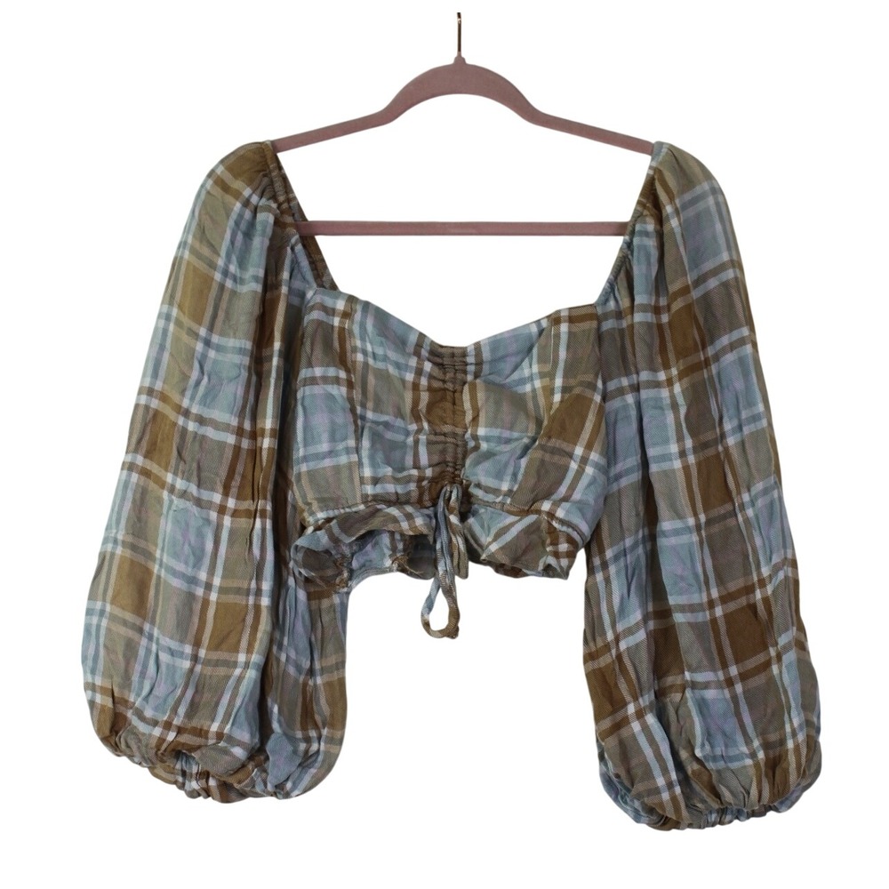 Cottagecore Boho Chic Peasant Milkmaid Show Me Your Mumu Jenna Cropped Top M